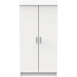 Schuhschrank DEMEYERE GROUP "SHOES Schuhschrank 2 türig", weiß (matt weiß), B:54,6cm H:108,4cm T:35,3cm, Spanplatte, Schränke, viel Stauraum für alle Arten von Schuhen