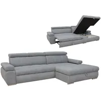 Ecksofa - steel - Liegefunktion und Staukasten - Ottomane rechts Sofa
