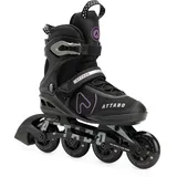 attabo Bricker Fitness Damenroller - Stabile, komfortable Freizeit- und Trainingsroller mit Aluminiumschiene, 80mm PU-Rädern, ABEC-7 Lagern und TPR-Bremse