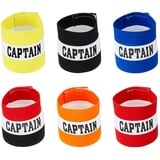 SUPERFINDINGS 6 Stück 6 Farben Kapitänsbinde Verstellbare Spielerbänder Elastische Armbinde Für Fußball Volleyball Spielerarmband Länge:30cm/12in