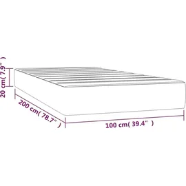 vidaXL Taschenfederkernmatratze 100 x 200 cm