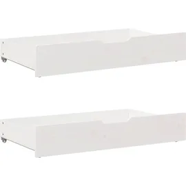 vidaXL Massivholzbett 180 x 200 cm Weiß