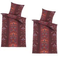 Hti-Living Mikrofaser Flausch Bettwäsche 2 Sets Bordeaux
