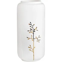 Raeder Vase 21,5 cm weiß mit goldfarbenen Details