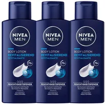NIVEA MEN Body Lotion Revitalisierend Erfrischend 24h Feuchtigkeit 3x250 ml