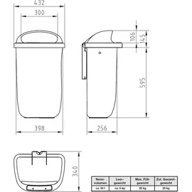 Sulo Papierkorb 50 Liter