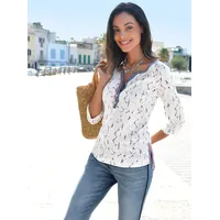 Witt Weiden Print-Shirt in weiß-blau-bedruckt | Gr.: 44