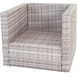 MCW Busto/Brescia Polyrattan Lounge-Set grau/creme
