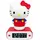 TEKNOFUN Hello Kitty Wecker rot