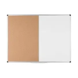 Bi-Office Kombitafel 120 x 90 cm Kork/Braun