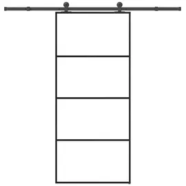 vidaXL Schiebetür rechts 90 x 205 cm grau
