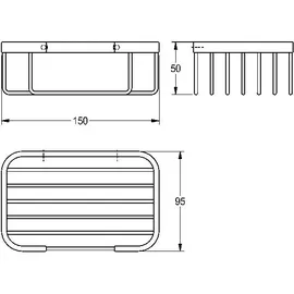 kwc aquarotter gmbh KWC Korb, Edelstahl, 150x50x95 mm, AP, Hochglanz