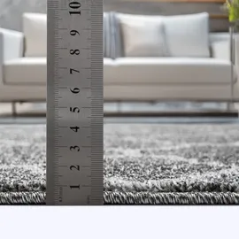 Sanat Boho Teppich – Moderner Teppich im Boho Stil, Geeignet für Wohnzimmer, Schlafzimmer, Flur, Esszimmer und Kinderzimmer – Skandi Grau, Größe: 160 x 230 cm