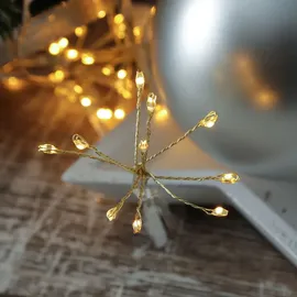 MARELIDA LED-Lichterkette Pusteblume 2 m Gold