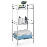 Idimex Regal Chrom, Metall, Mode, 38x84x30 cm Badezimmer, Badezimmerregale,