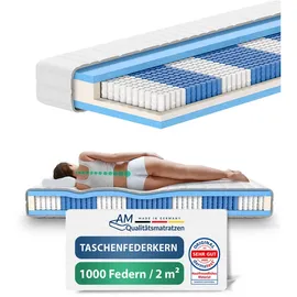 AM Qualitätsmatratzen Taschenfederkernmatratze 100 x 200 cm H5