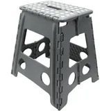 ZOLLNER Klapphocker anthrazit Kunststoff 29x39x22 cm Wohnzimmer, Hocker, Sitzhocker