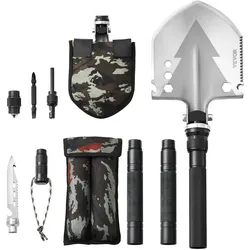 VEVOR Survival Schaufel 11 in 1 Camping-Schaufel Faltbar Tragbar Multifunktional