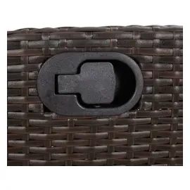 vidaXL Gartensessel mit Fußteil 2 Stk. Verstellbar Braun Poly Rattan