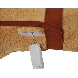 Homcom Reitpferd Spielpferd Plüschpferd Spielpferd für Kinder Stehpferd mit Sound Beige