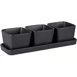 Wenko Snack & Dip Schalen Set Black Outdoor Kitchen Schwarz