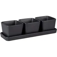 Wenko Snack & Dip Schalen Set Black Outdoor Kitchen Schwarz