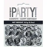 Unique Konfetti 14 g Schwarz/Silber