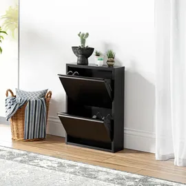 [en.casa] Sokndal 50 x 71 x 15 cm schwarz / schwarz
