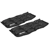 GORILLA SPORTS Gewichtsmanschette 2er Set, Gewichte 1-10 kg, Verstellbar, Fußgelenkgewichte, Armgewichte schwarz