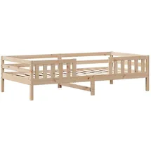 vidaXL Massivholzbett 100 x 200 cm Beige