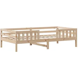 vidaXL Massivholzbett 100 x 200 cm Beige