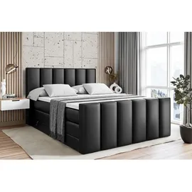 altdecor Boxspringbett BOXI1-Z KING 160 x 200 cm H3/H4 Schwarz