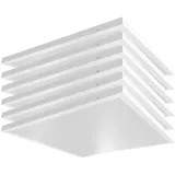 ETC Shop Led Einbaustrahler flach Led Einbaupanel quadratisch Einbau Deckenstrahler Led Deckenleuchte weiß, Aluminium, 36w 4320lm Tageslichtweiß, Lxbxh 59,5x59,5x3,3 cm, 6er Set