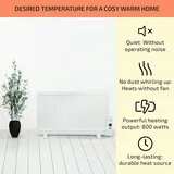 oneConcept Wallander Ölradiator 800W Thermostat Ölheizung ultraflach weiß