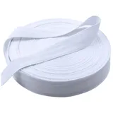 JUHONNZ Nahtband Baumwolle,45 Meter Baumwollband Natur Baumwoll Gurtband Köperband Schrägband für Heimwerker, Handwerk, Nähen, Stricken, Geschenkverpackungen, Weiß 2cm