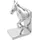 vidaXL Buchstütze Aluminium 11x14x25 cm Silber 2 St.