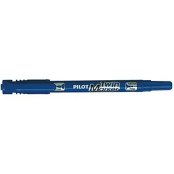 PILOT Permanent-Marker 'Twin Marker', extra fein, blau