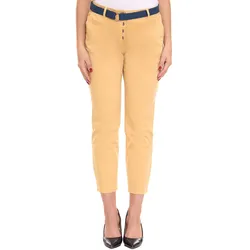TOM TAILOR Damen Chino-Hose stylische Alltags-Hose mit Gürtel 46246404 Beige - 40