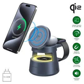 4smarts Qi2 Charging Station Aura Sound Spacegrau