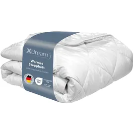 XDream Winterbettdecke | 220 x 240 cm | XDREAM Pure | warme Duo-Steppdecke | Weiß