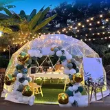 LSHFYV Pop-up-Pavillon-Bubble-Zelt, Garten-Kuppel-Bubble-Zelt, 12 Fuß klares Kuppelzelt, Gewächshaus-Campingzelt, wetterfestes geodätisches Kuppelzelt für den Außenbereich