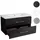 Mendler Premium Waschbecken + Unterschrank HWC-D16, Waschbecken Waschtisch, hochglanz 90cm ~ schwarz