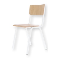 Stuhl Zero, stapelbar, Weiß / Eiche