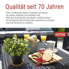 KETER Provence Gartentisch 68 x 68 x 33 cm Anthrazit