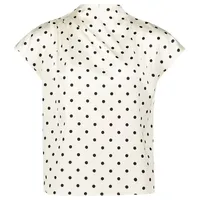 Zero Satinbluse mit Punkten CreamBlack,34 | 34
