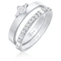 Elli Ring 925 Sterling Silber Ring Set in Silber | Gr.: 52
