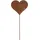 Cepewa Gartenstecker Herz 35 cm Braun