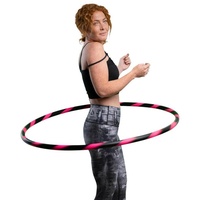 Hoopomania Hula-Hoop-Reifen Hula Hoop Reifen für Anfänger Ø100cm Pink schwarz Ø 100 cm