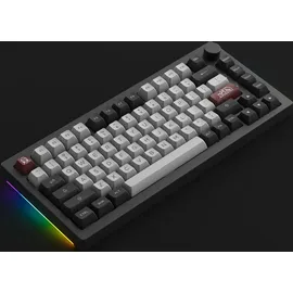 Akko 5075B Plus Dracula Castle RGB Gaming Tastatur ANSI 75% Layout 2.4G/Bluetooth/Type-C Linearer Schalter - Grau
