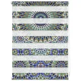 Lichtblick Duo Rollo / Doppelrollo Klemmfix 80 x 150 cm orientalisches muster/blau grün